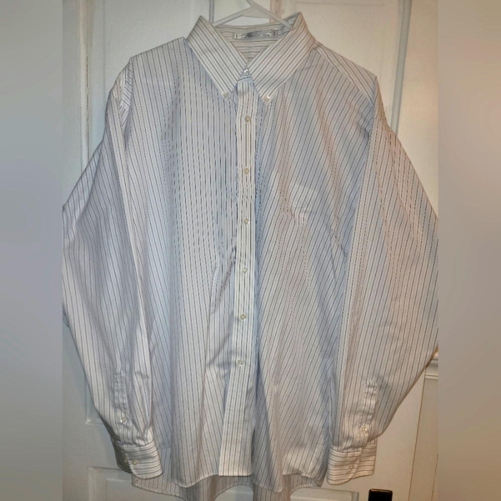 Forsythe of Canada striped dress shirt 18" 36/37